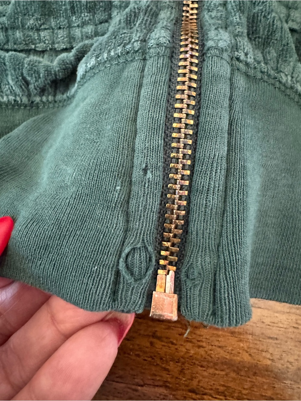 VTG Juicy Couture Forest Green velvet Hooded Zip Jacket with Pink Label Y2K - Picture 9 of 10